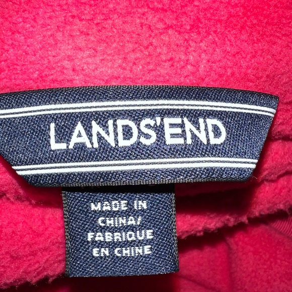 Lands’ End Fleece Blazer Style Sweater Jacket - Picture 5 of 8